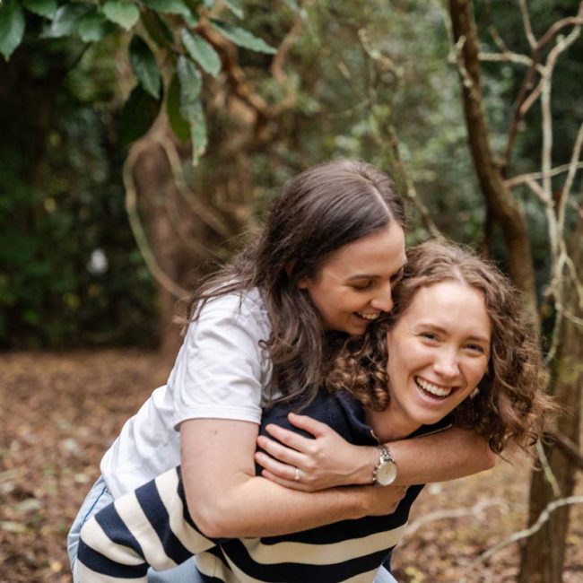 Engagement Photography piggy back